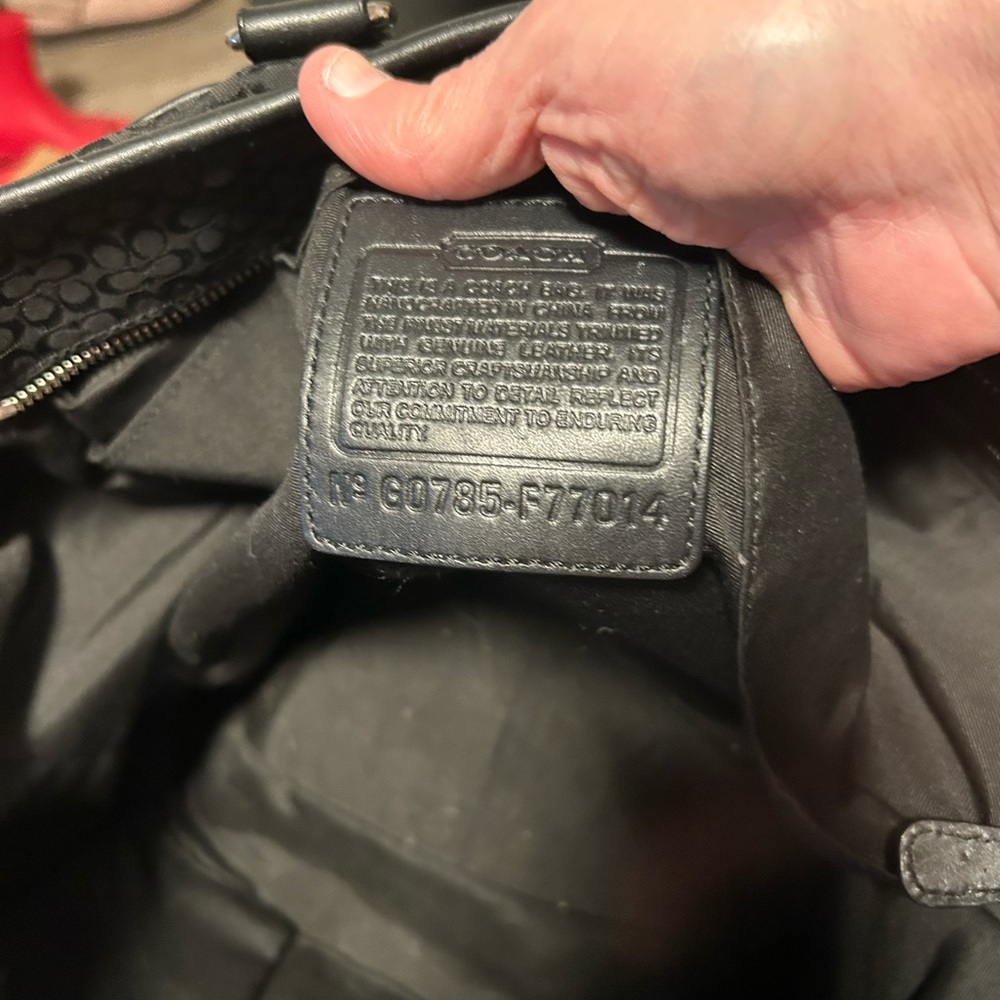 Coach❤️Hampton Black Signature Monogram X-Large Tote/Laptop Bag - Picture 10 of 15